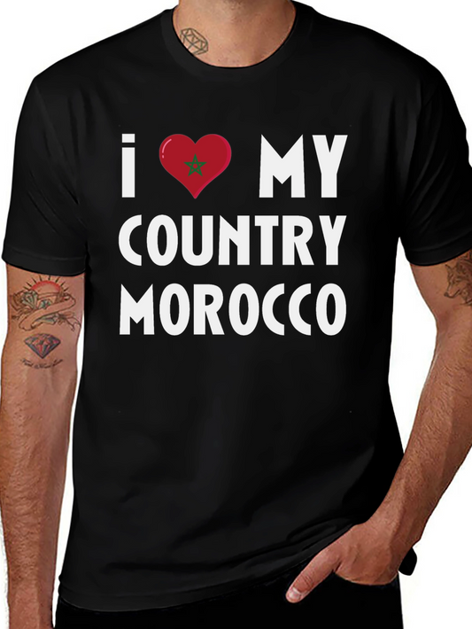 Morocco Pride T-Shirt - I Love My Country Graphic Tee