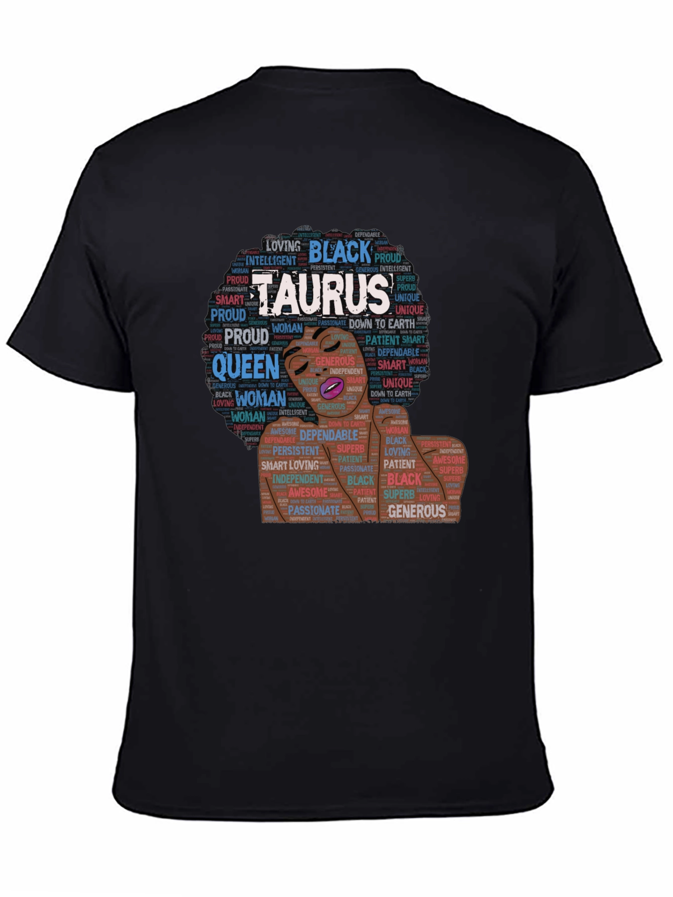 Taurus Black Woman Zodiac T-Shirt