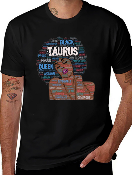 Taurus Black Woman Zodiac T-Shirt