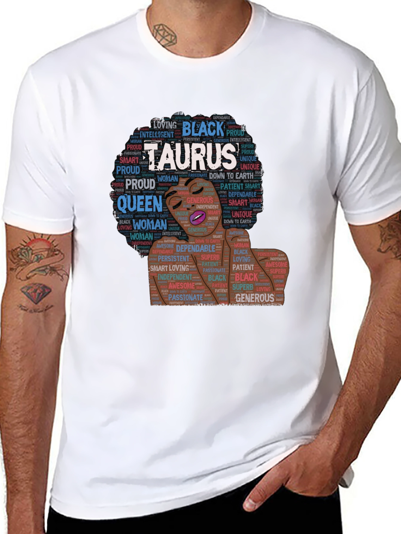 Taurus Black Woman Zodiac T-Shirt