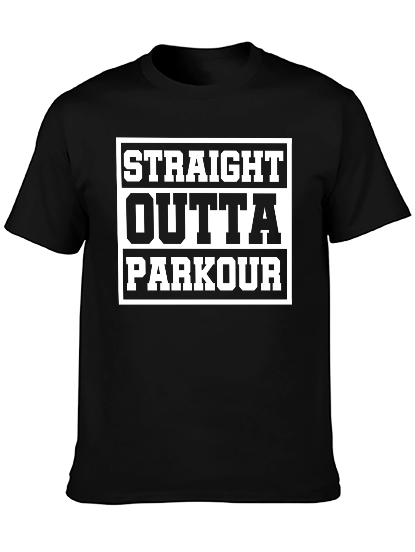 Straight Outta Parkour T-Shirt - Black