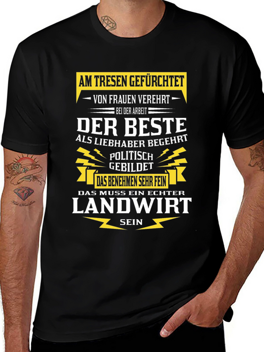 Humorous Landwirt T-Shirt: Feared at the Bar Desired by Women