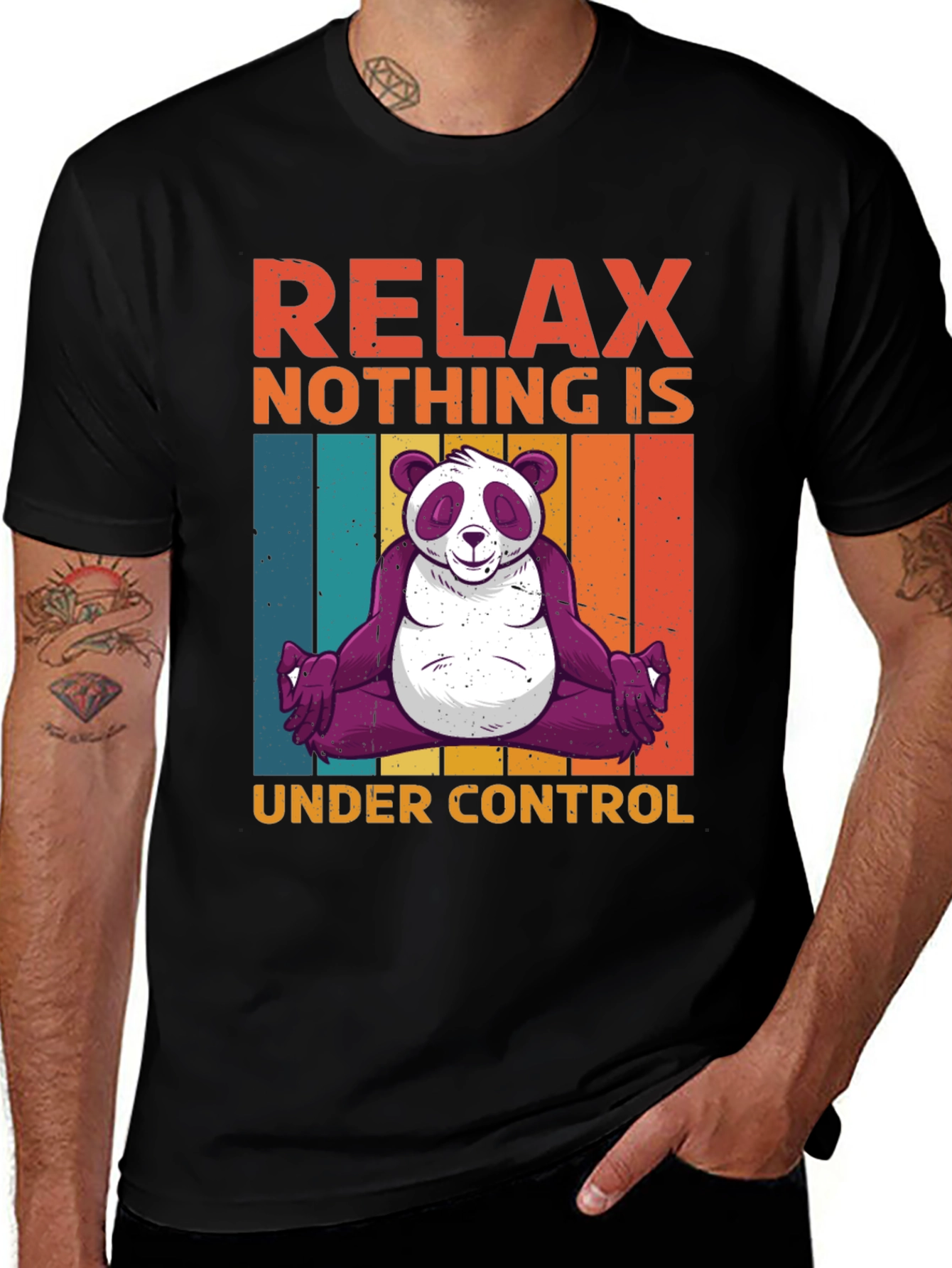 Relax Panda Graphic T-Shirt