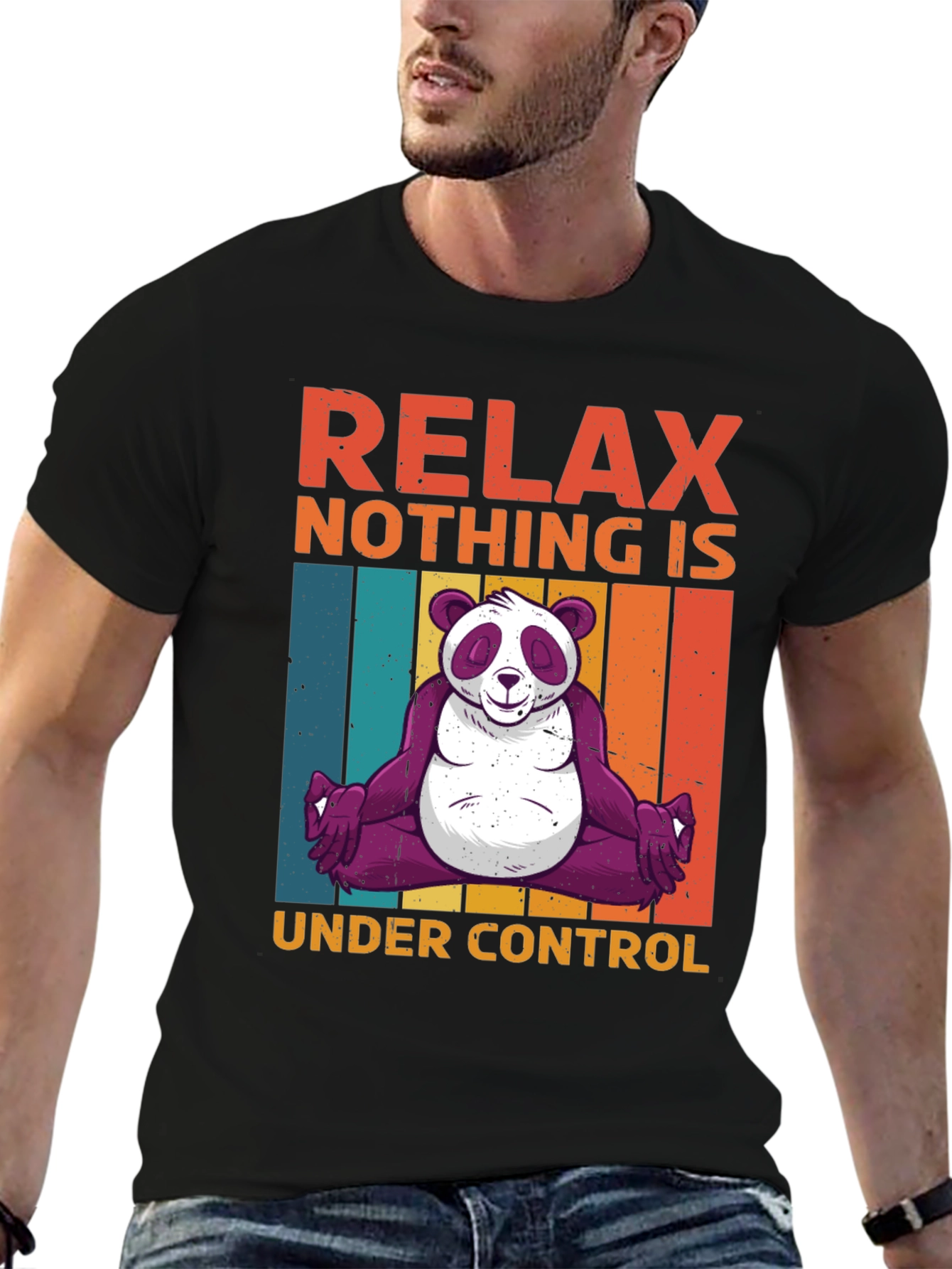 Relax Panda Graphic T-Shirt