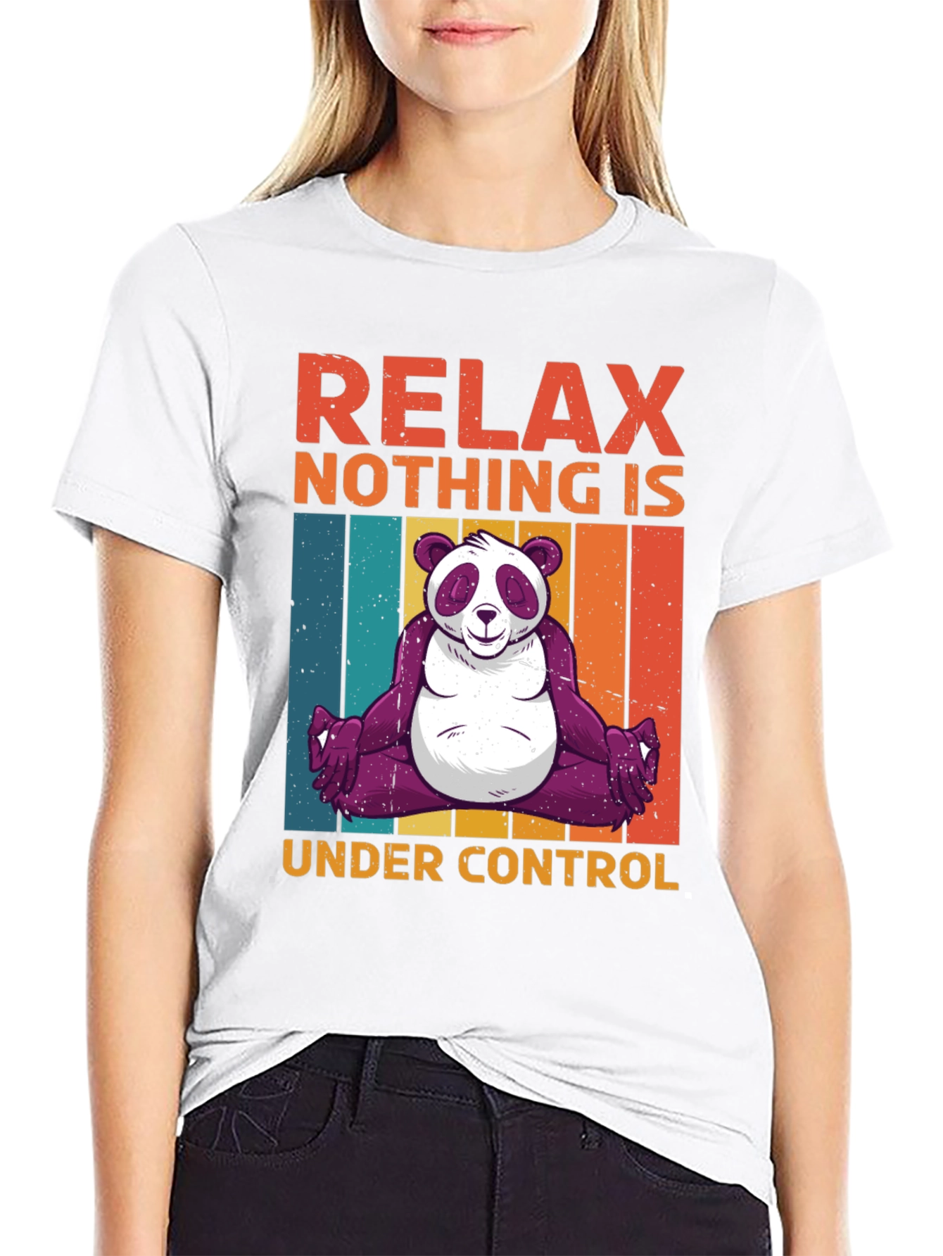 Relax Panda Graphic T-Shirt