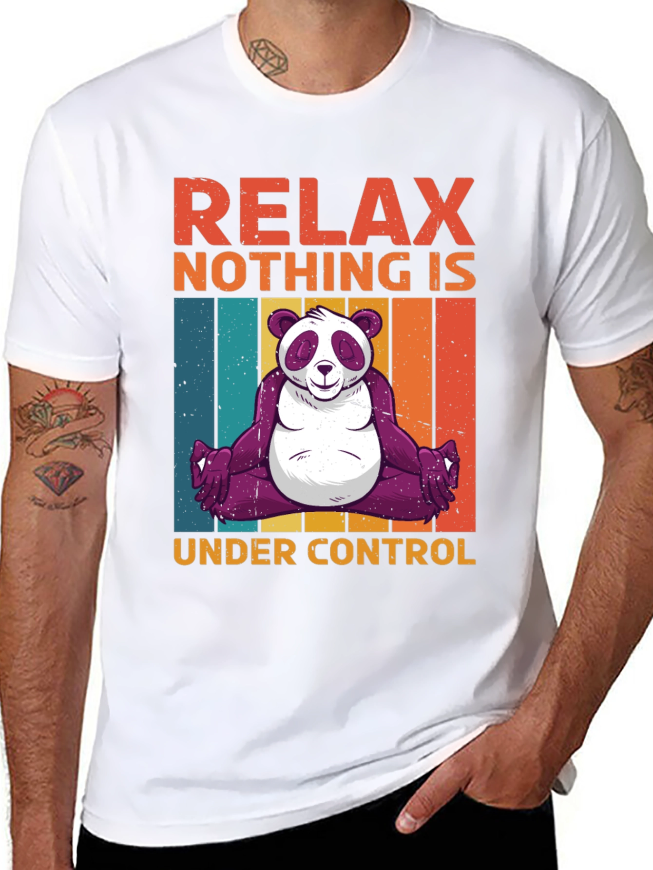 Relax Panda Graphic T-Shirt
