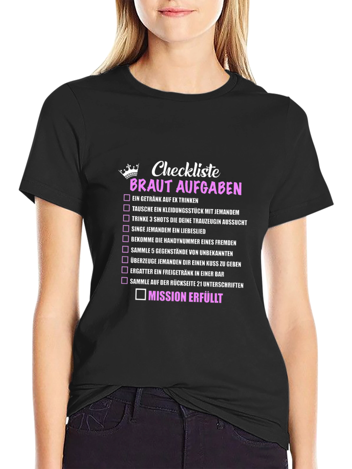 Bride To-Do List Black T-Shirt
