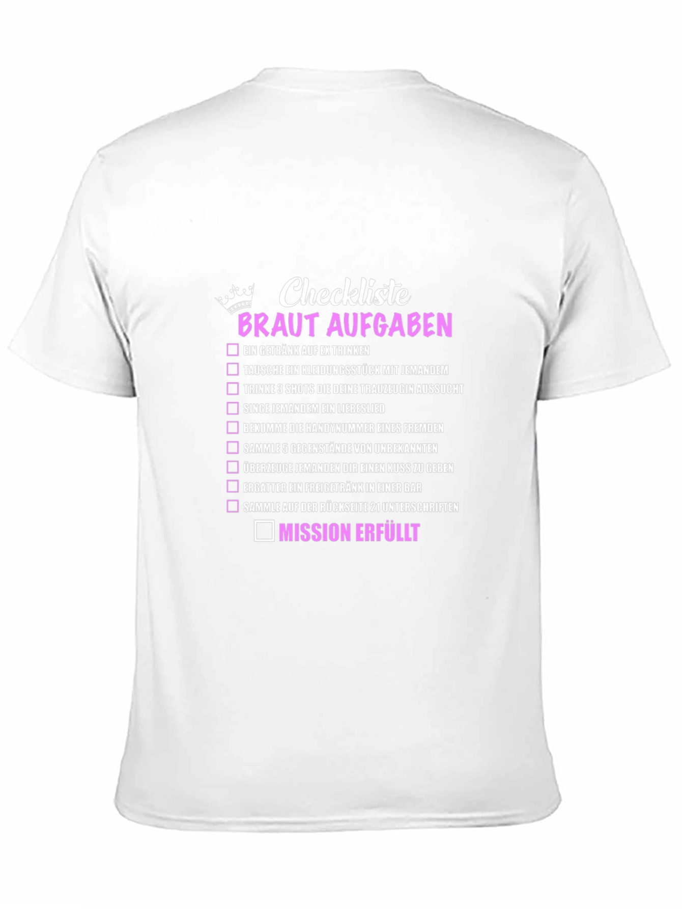 Bride To-Do List Black T-Shirt