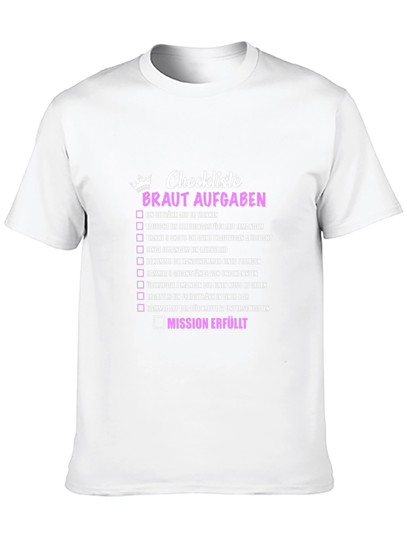 Bride To-Do List Black T-Shirt