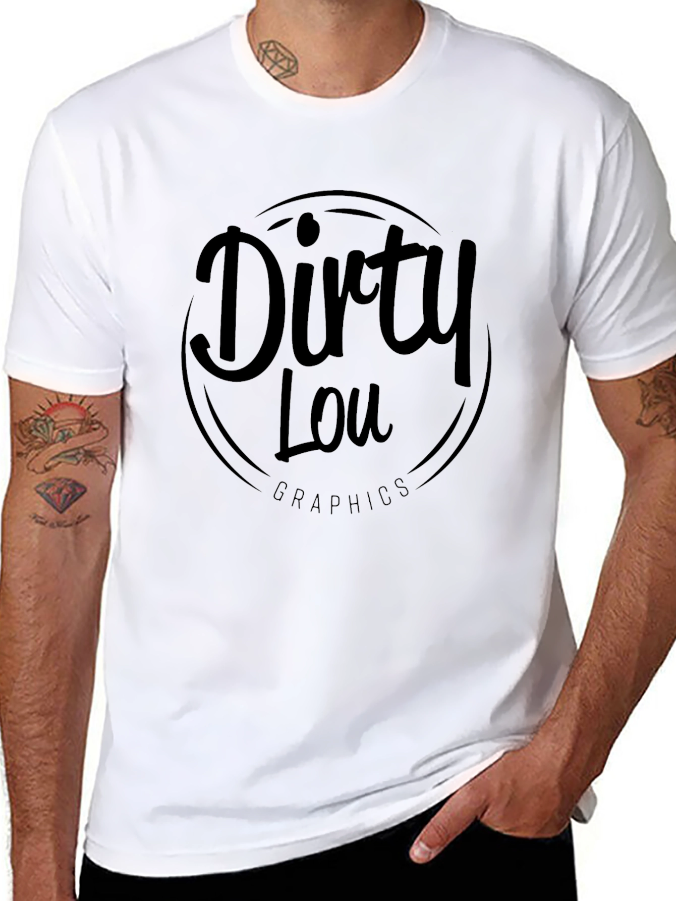 Dirty Lou Graphics Black T-Shirt