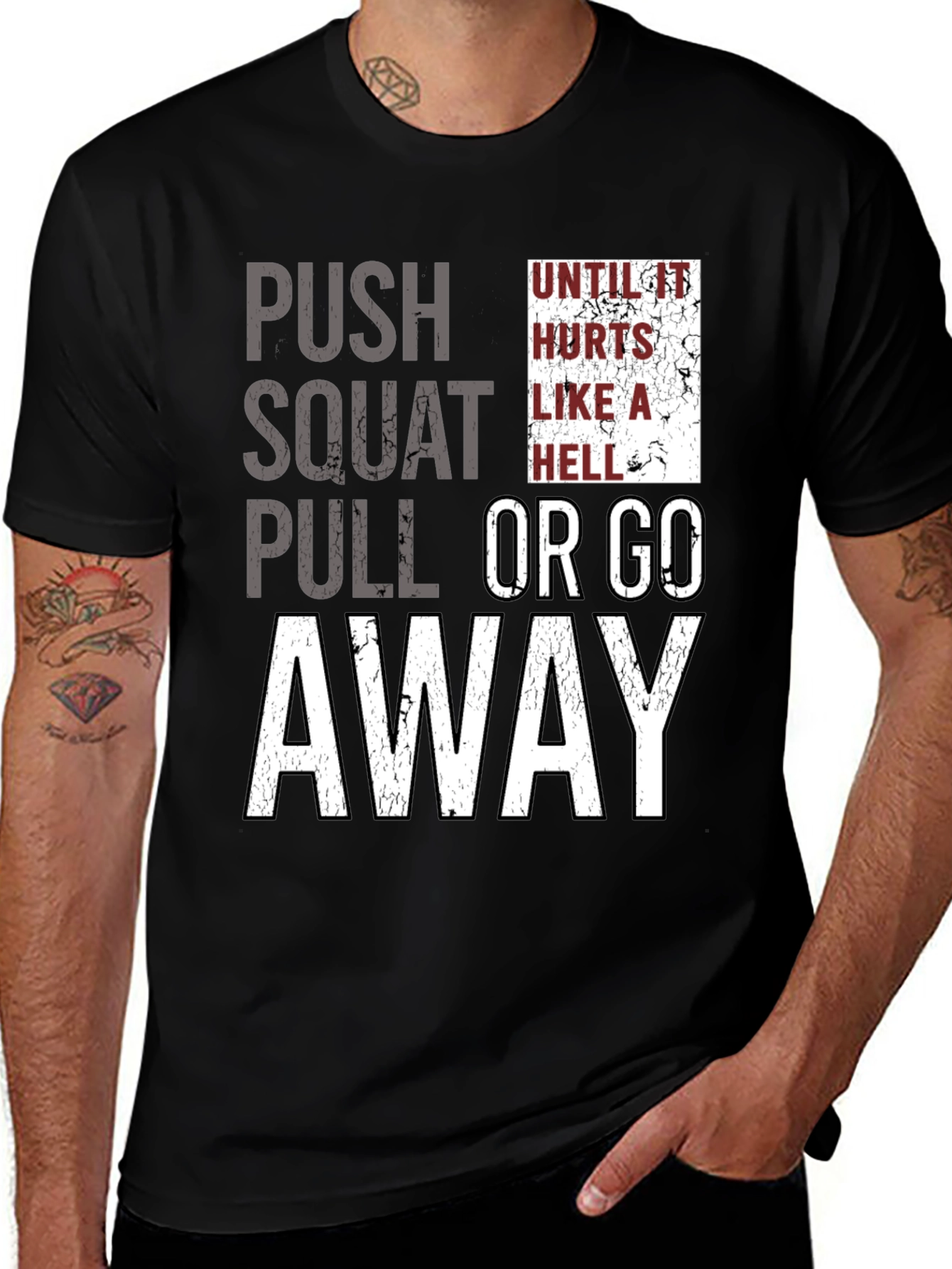 Push Squat Pull Workout Graphic Tee