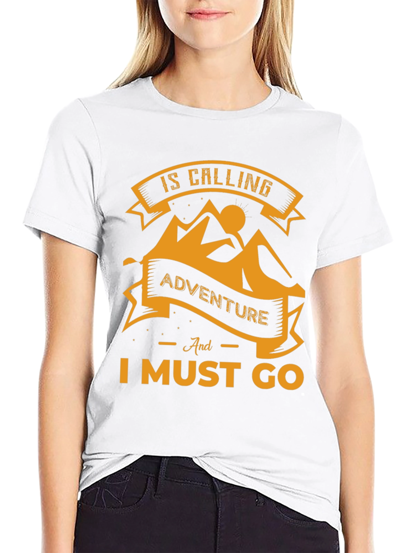 Adventure Awaits Mens Black Graphic Tee