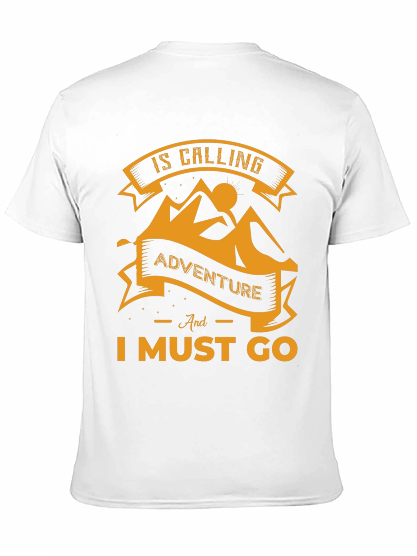 Adventure Awaits Mens Black Graphic Tee