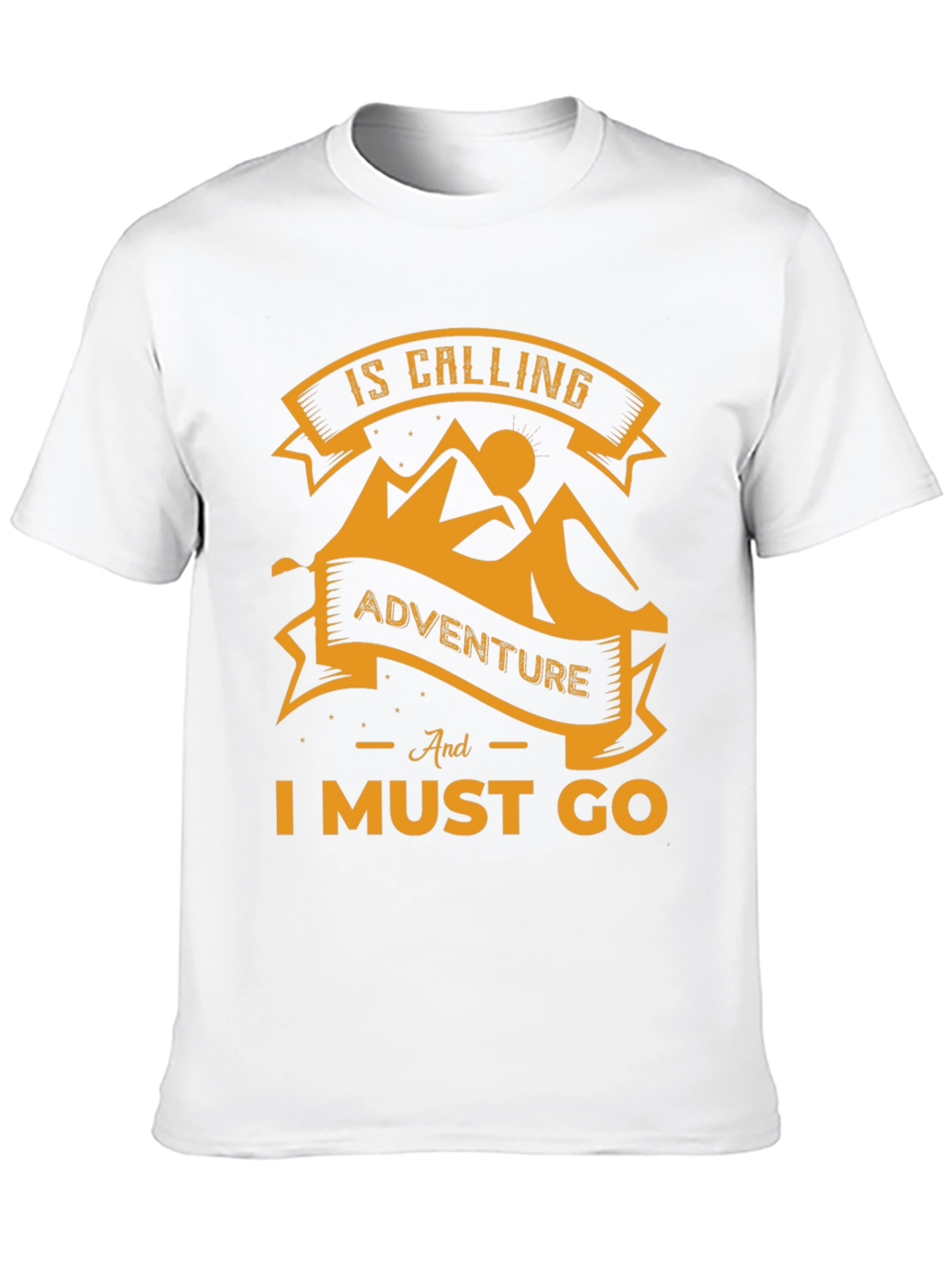 Adventure Awaits Mens Black Graphic Tee