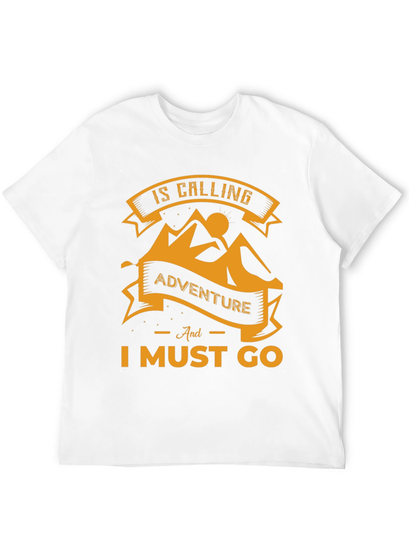 Adventure Awaits Mens Black Graphic Tee