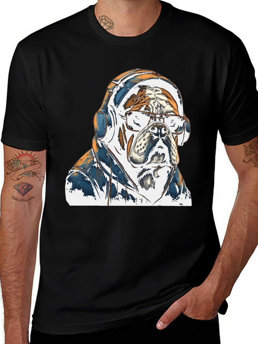 Bulldog DJ Graphic Tee - Cool & Stylish