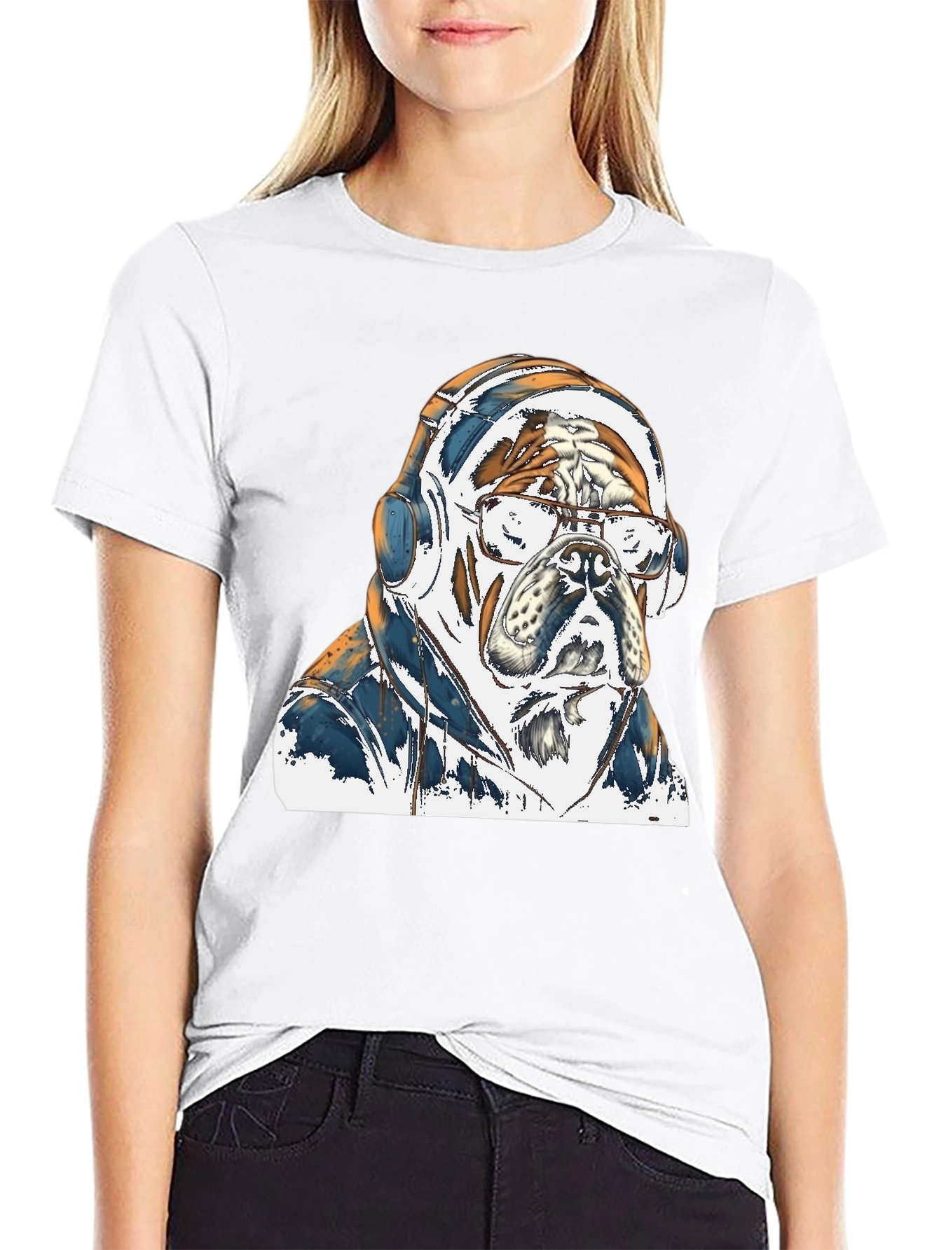 Bulldog DJ Graphic Tee - Cool & Stylish