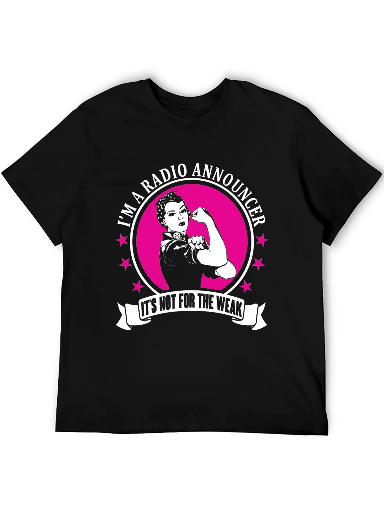 Radio Announcer Strong Woman Graphic Tee