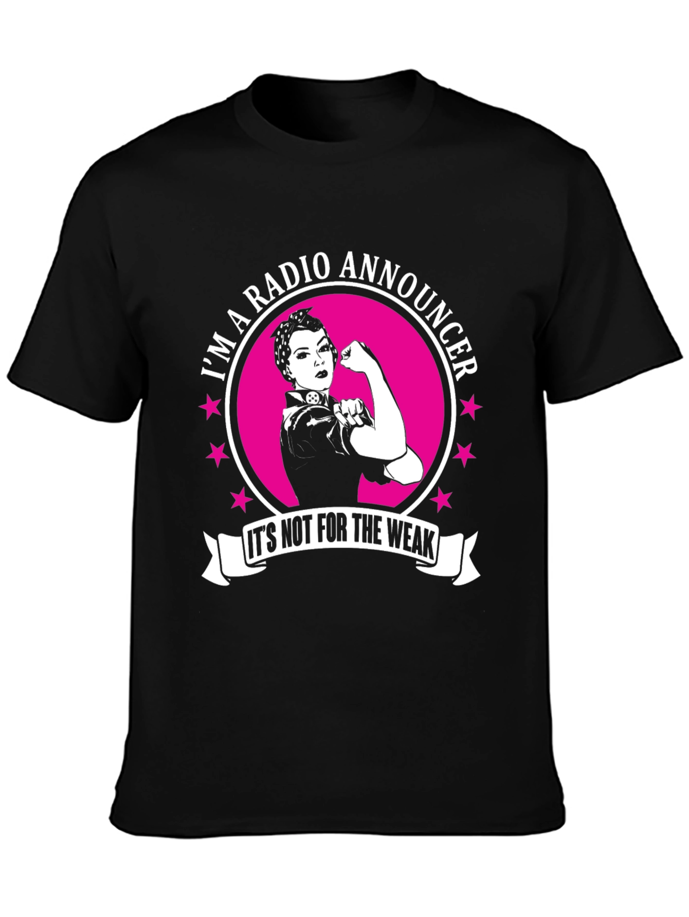 Radio Announcer Strong Woman Graphic Tee