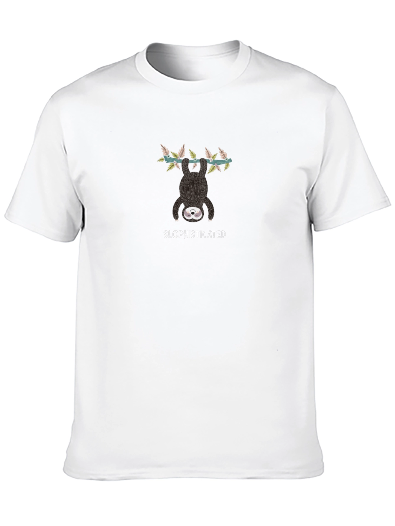 Slophisticated Sloth Graphic Tee - Black