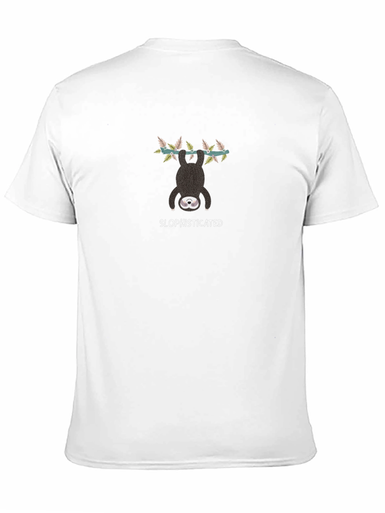 Slophisticated Sloth Graphic Tee - Black