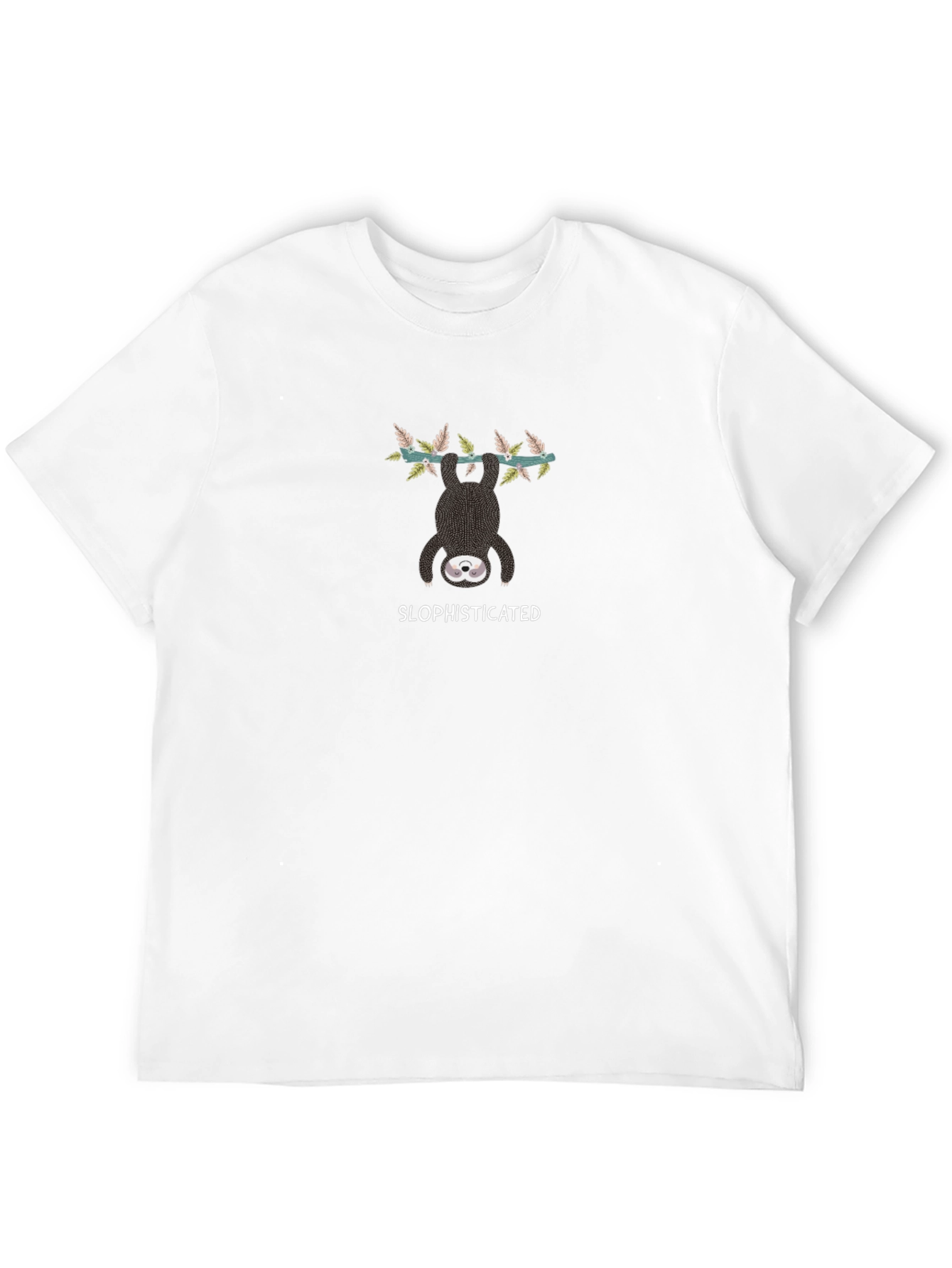 Slophisticated Sloth Graphic Tee - Black