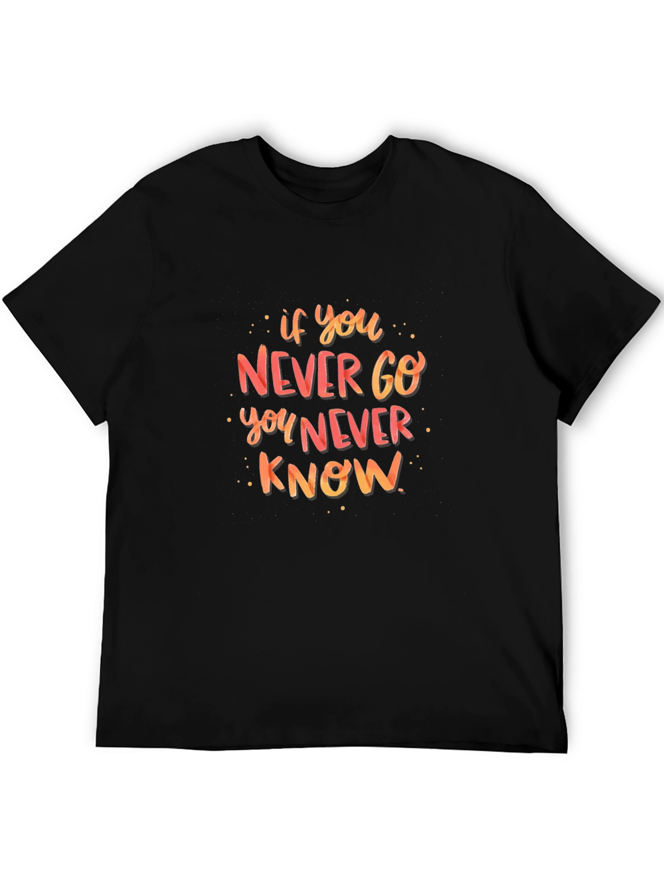 Inspirational Quote Graphic Tee - Black Cotton T-Shirt
