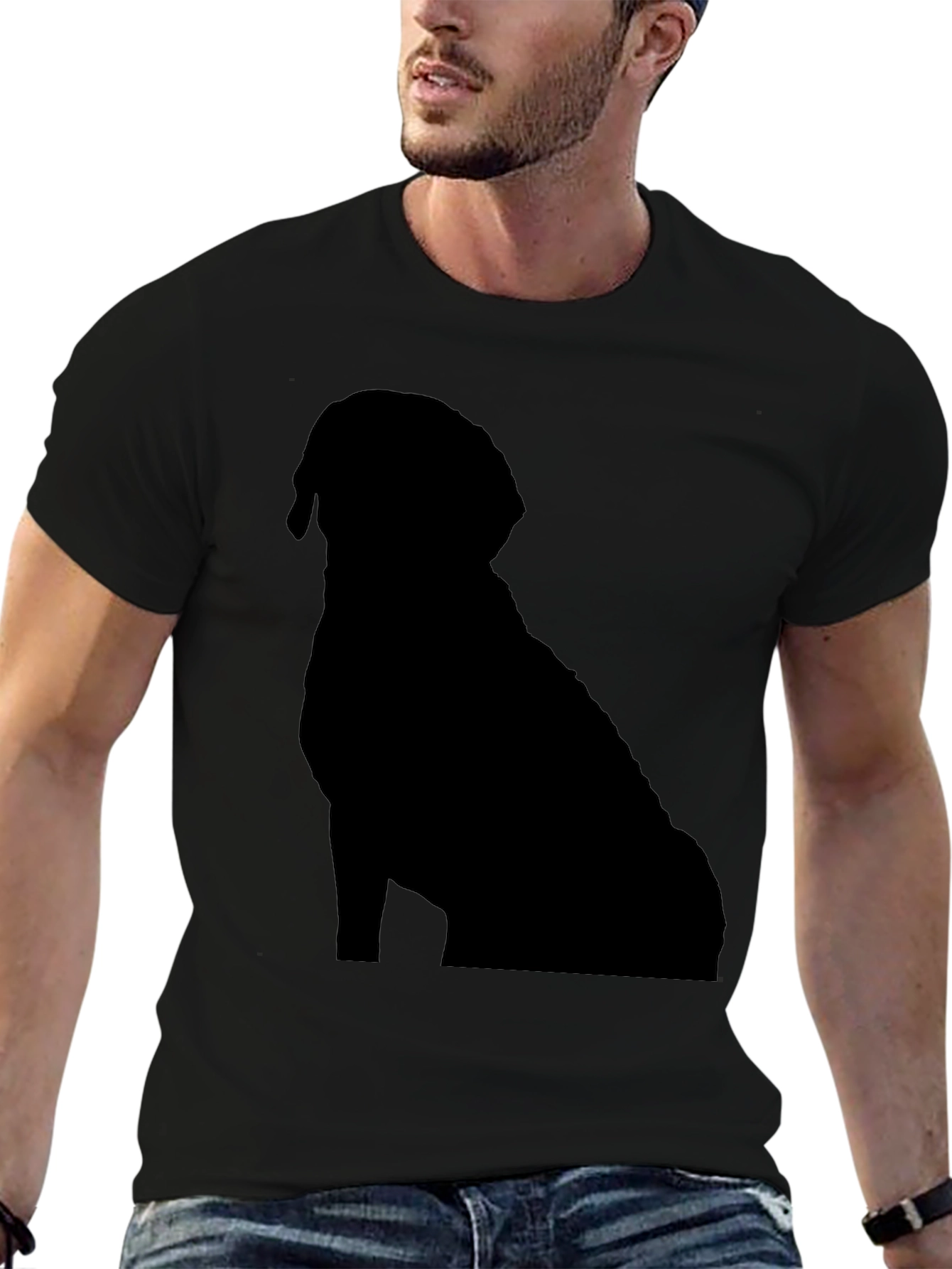 Black Dog Silhouette Graphic Tee