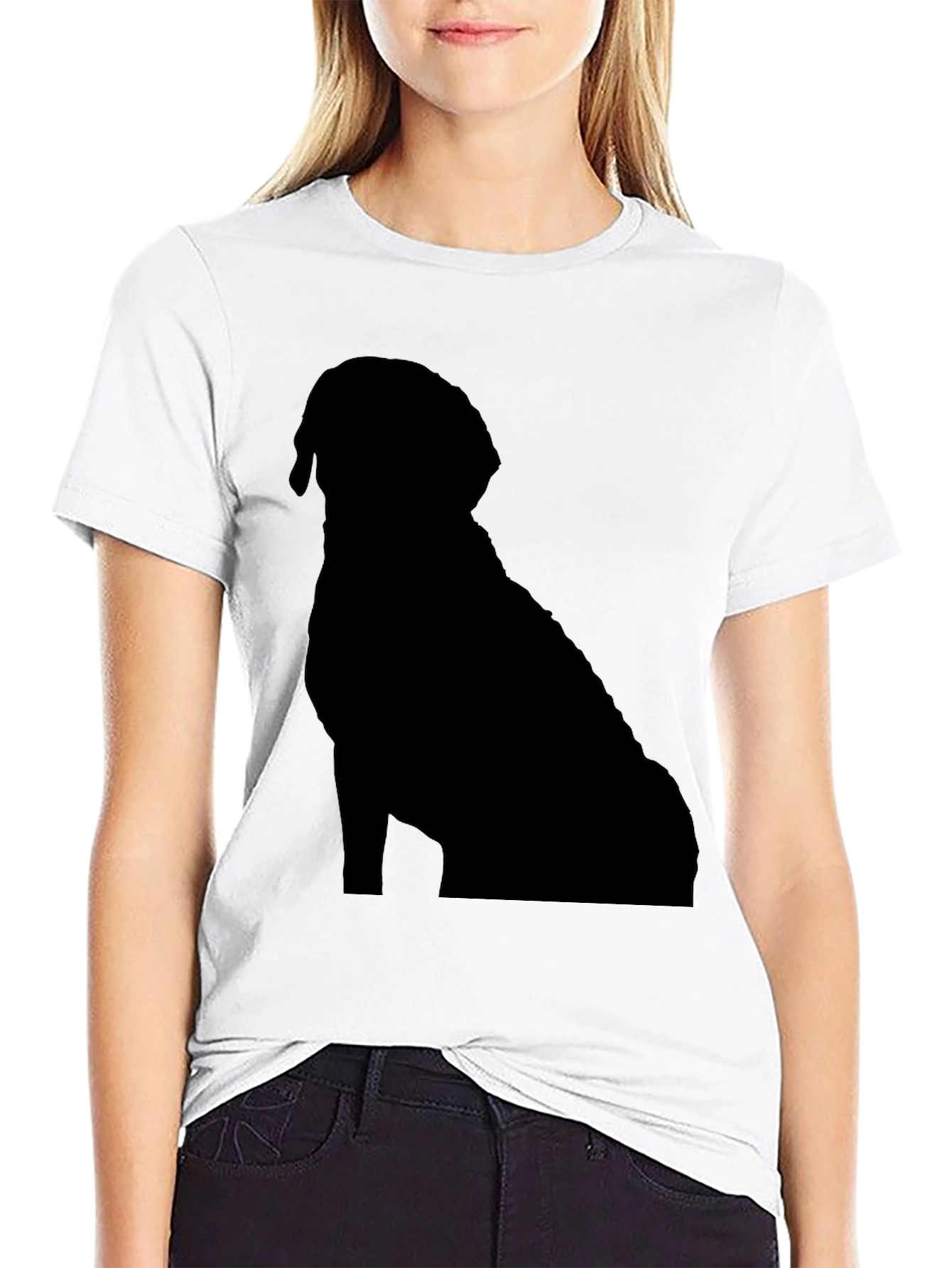 Black Dog Silhouette Graphic Tee