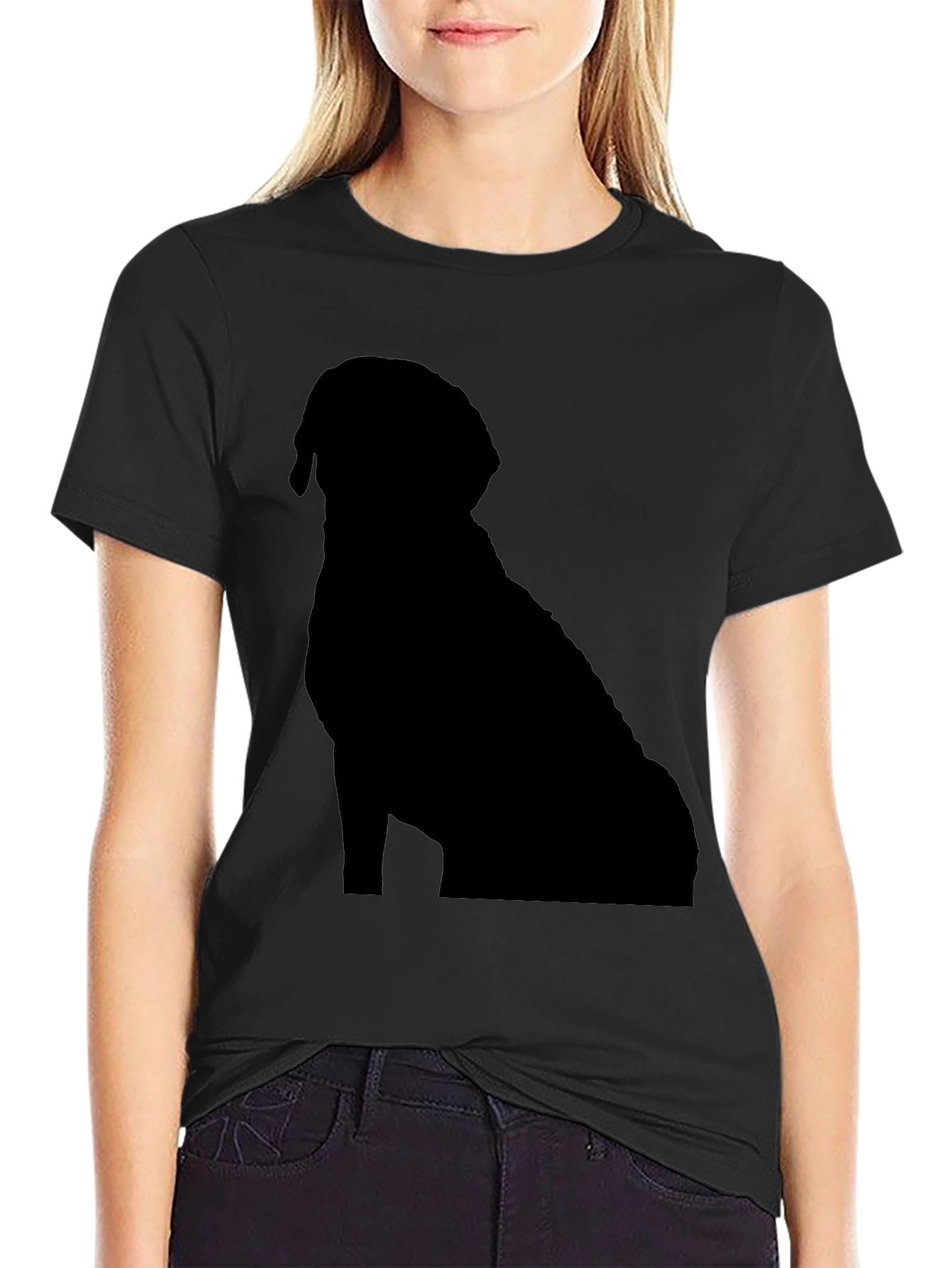 Black Dog Silhouette Graphic Tee