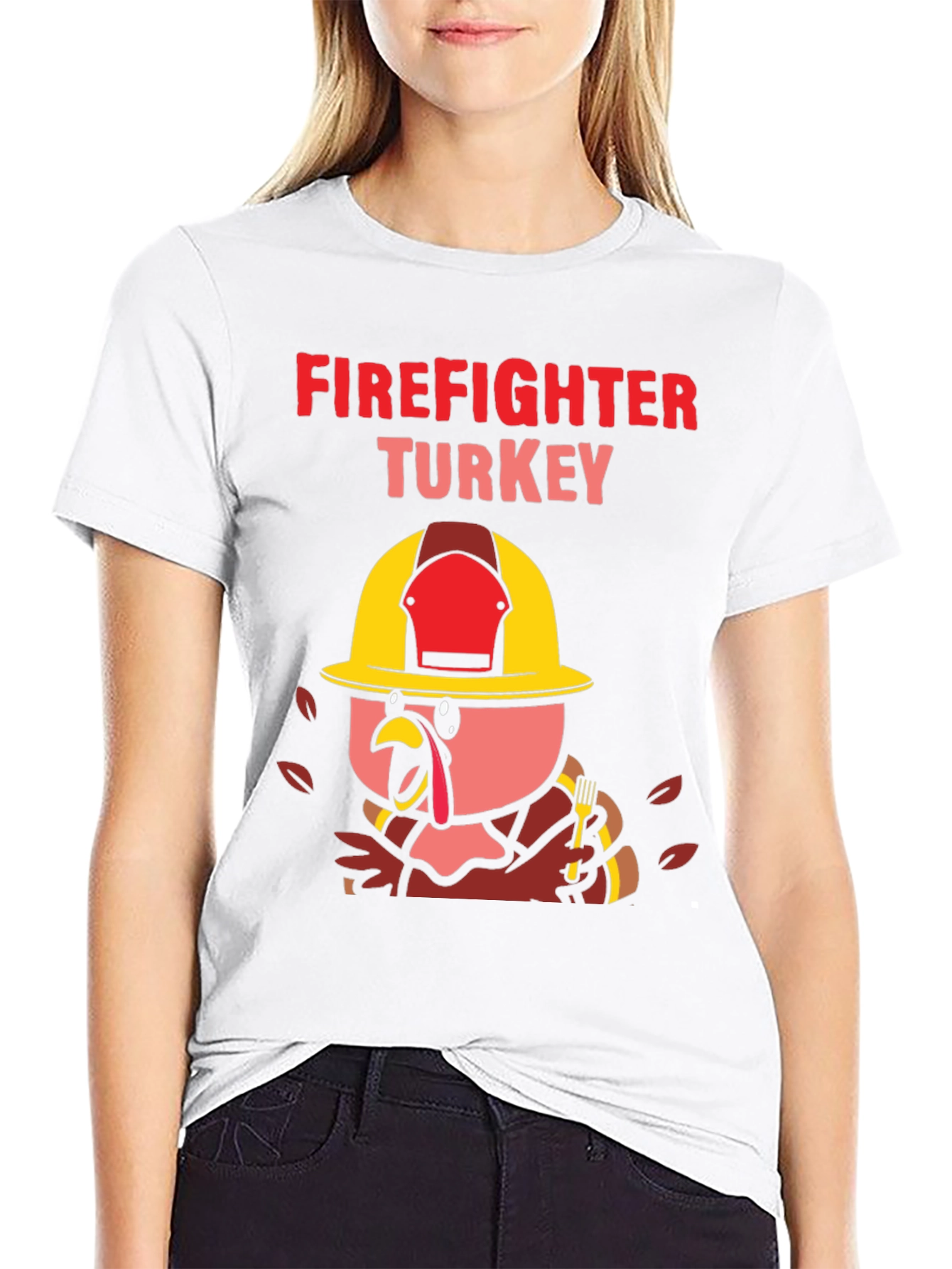 Firefighter Turkey Thanksgiving T-Shirt