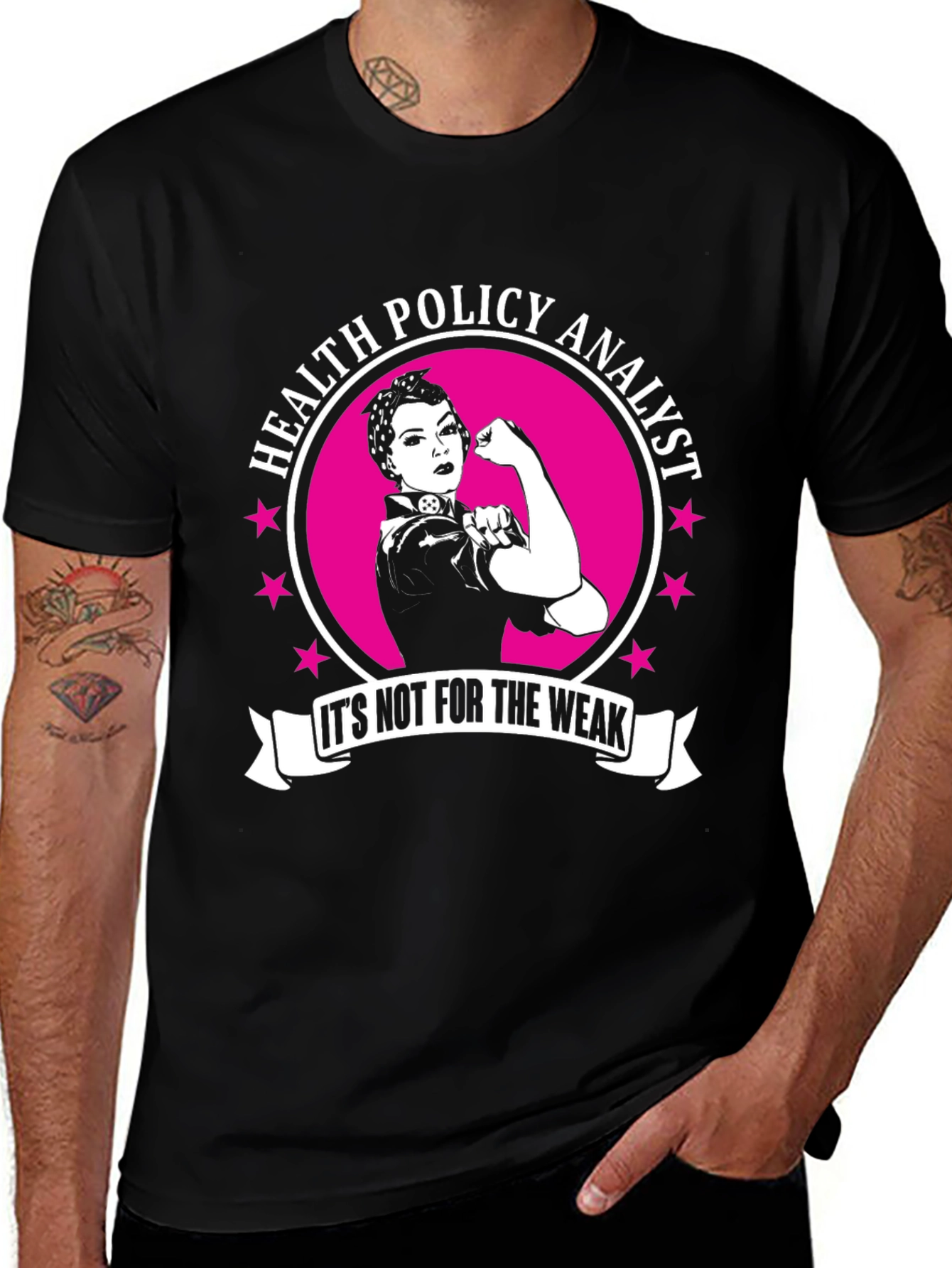 Health Policy Analyst T-Shirt - Rosie the Riveter Style!