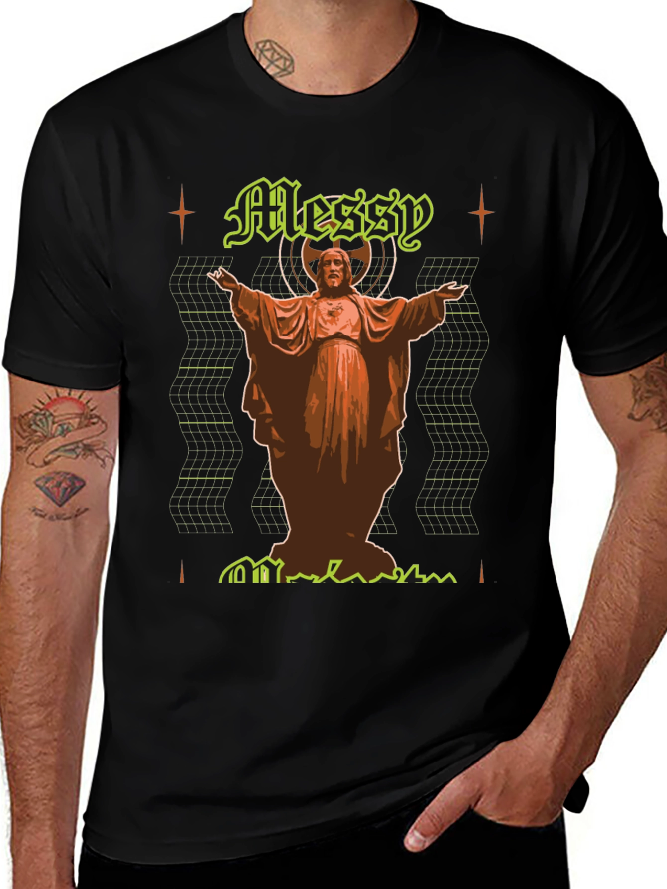 Messy Religious Graphic T-Shirt