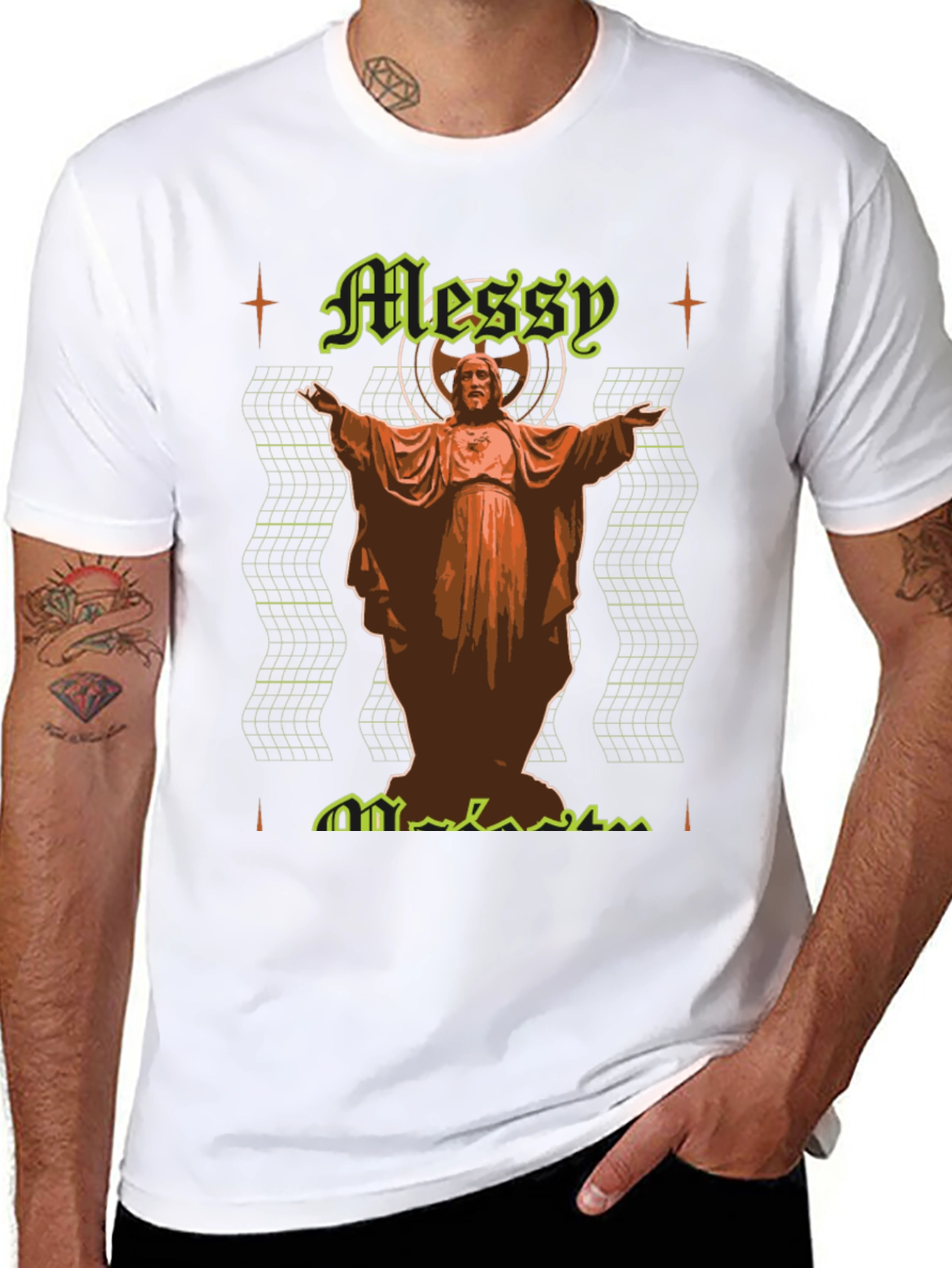 Messy Religious Graphic T-Shirt