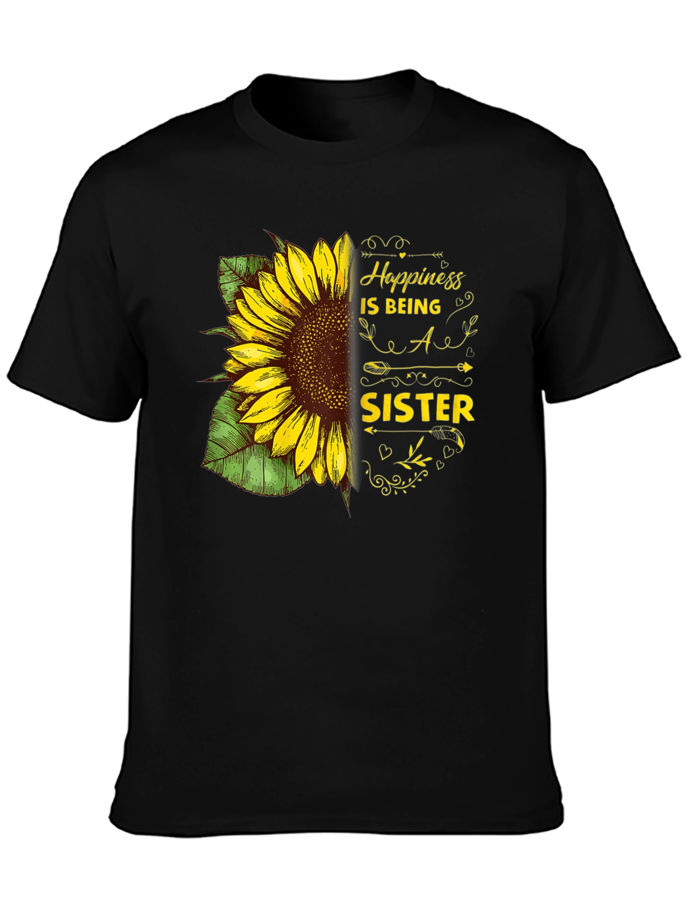 Happiness is Being a Sister Sunflower T-Shirt