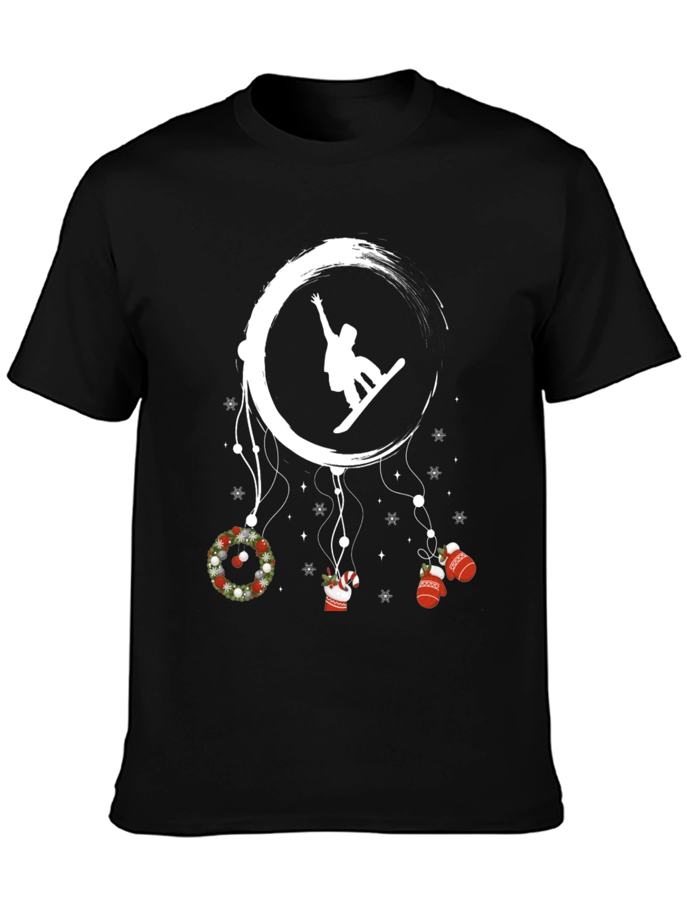 Festive Snowboarder T-Shirt