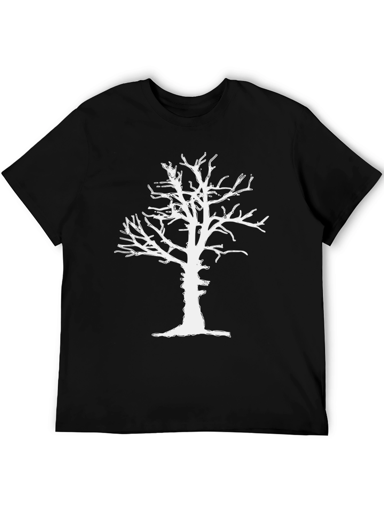 White Tree Graphic Black T-Shirt