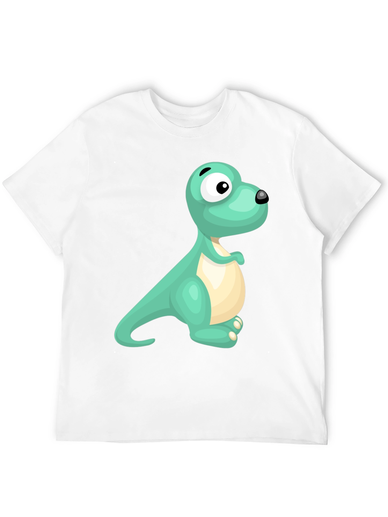 Cartoon Dinosaur Graphic Black T-Shirt