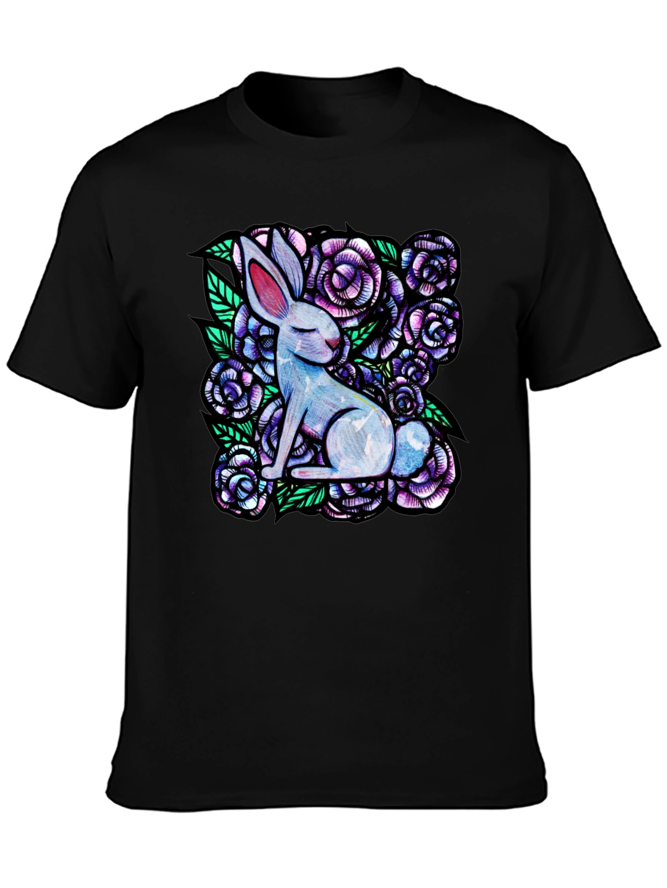 Rabbit & Floral Graphic Tee