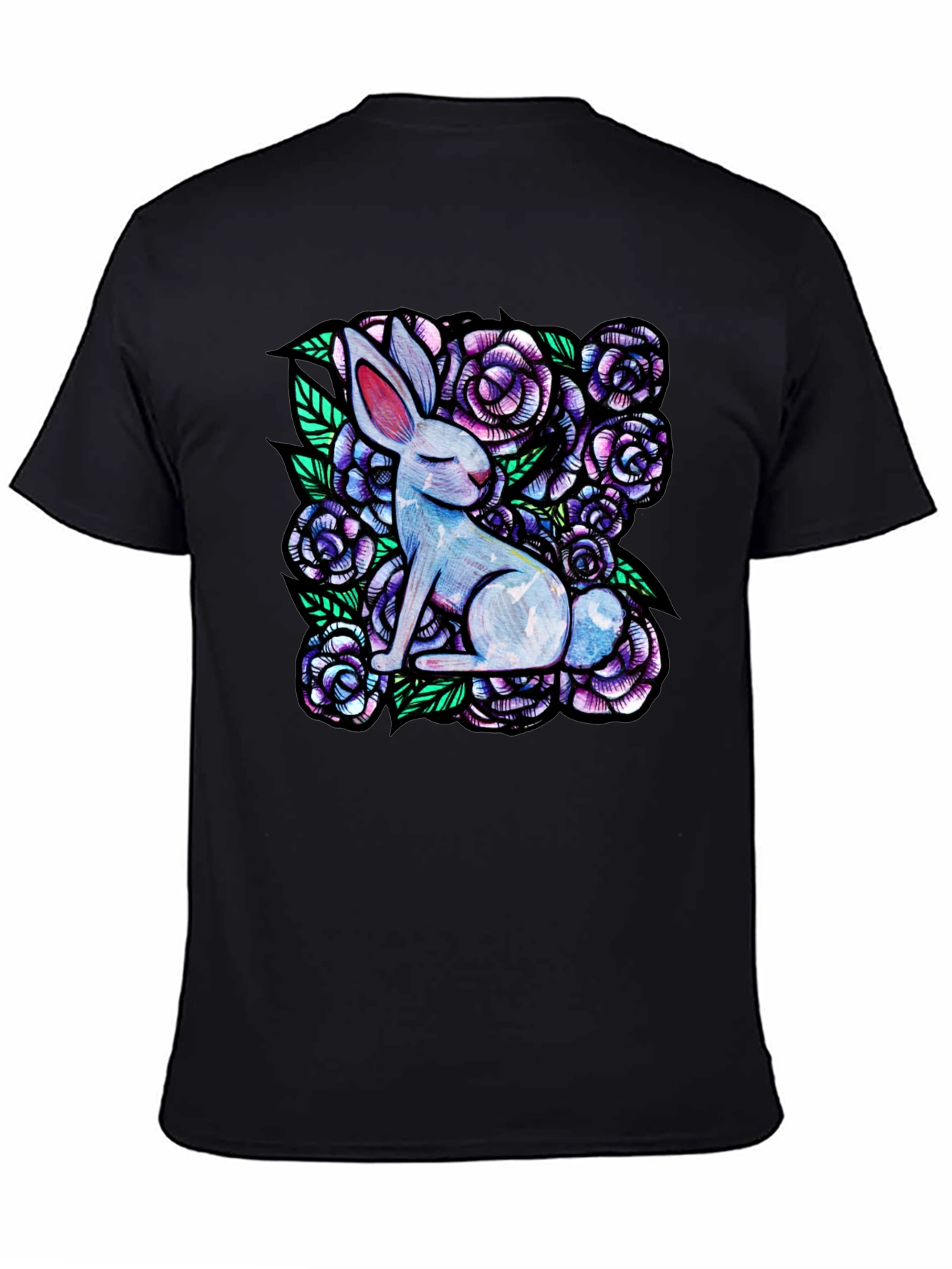 Rabbit & Floral Graphic Tee