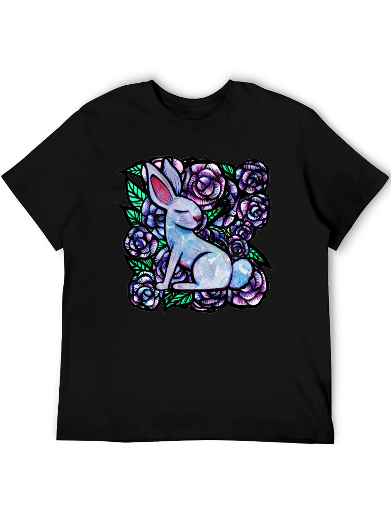Rabbit & Floral Graphic Tee