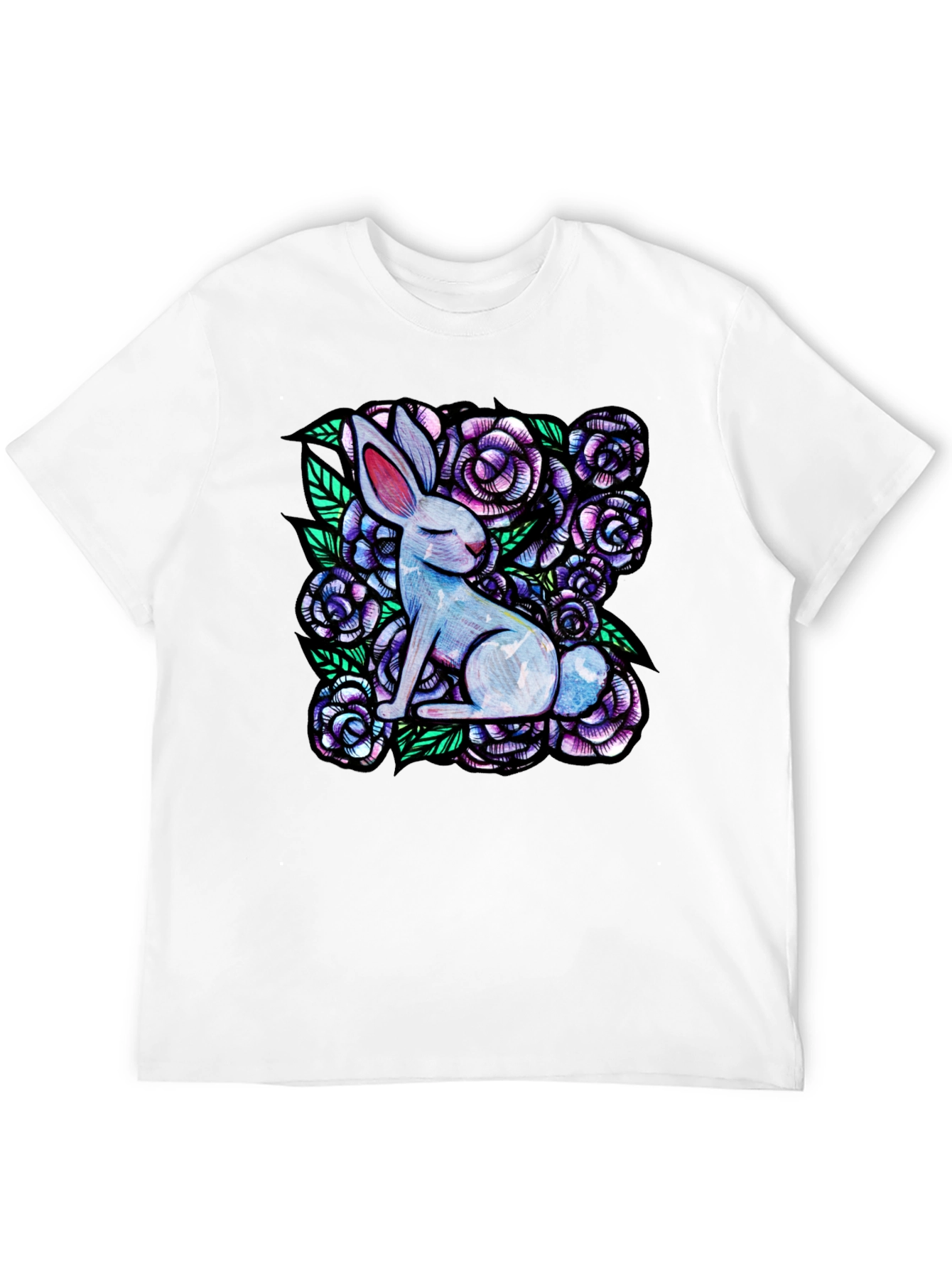 Rabbit & Floral Graphic Tee