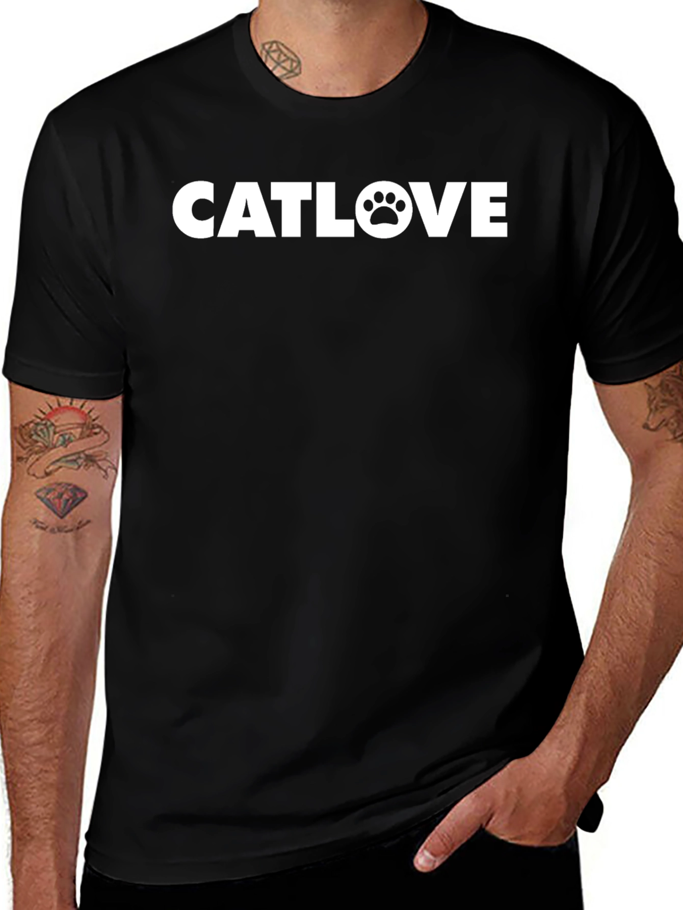 Cat Love T-Shirt - Cute Pet Paw Graphic Tee