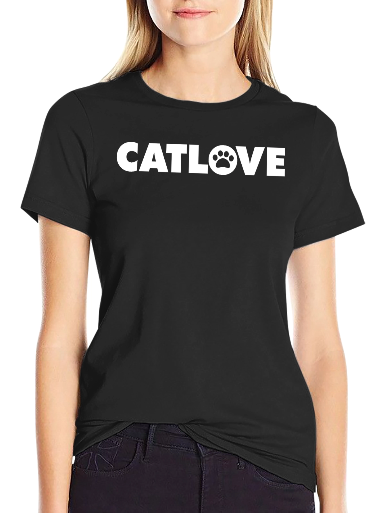 Cat Love T-Shirt - Cute Pet Paw Graphic Tee