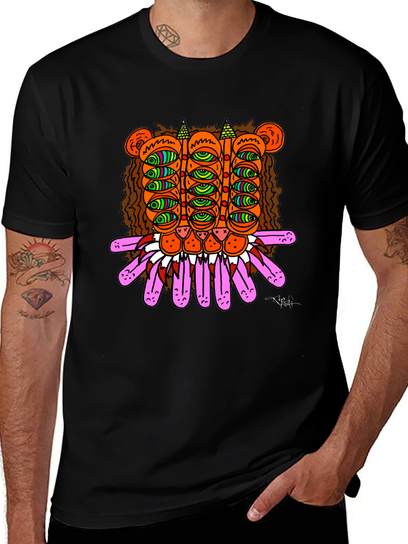 Eye Creature Graphic T-Shirt Black
