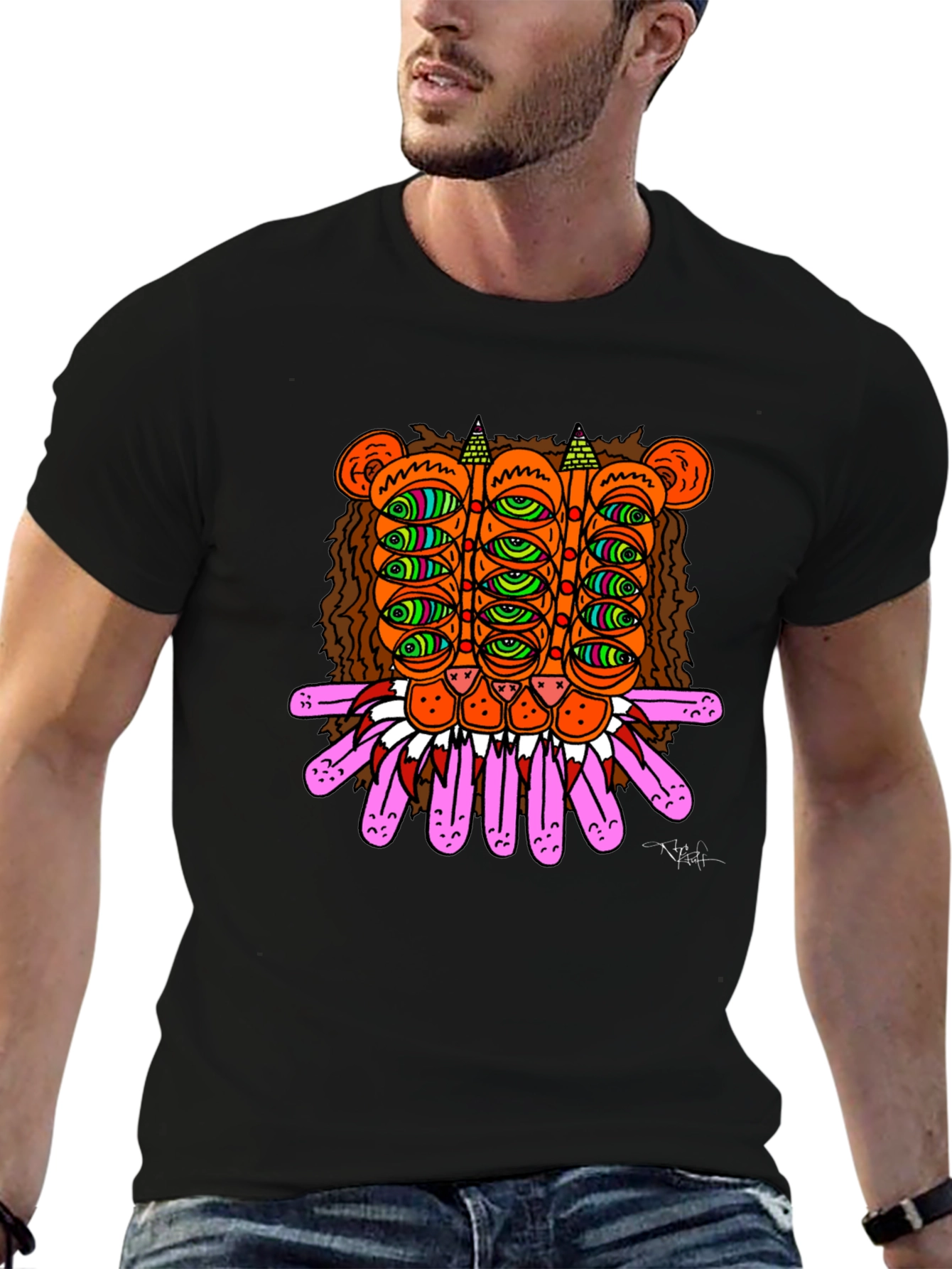 Eye Creature Graphic T-Shirt Black