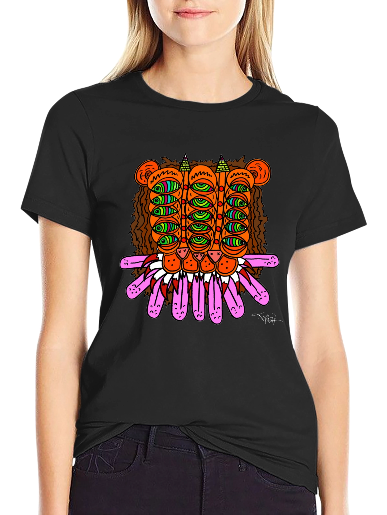 Eye Creature Graphic T-Shirt Black