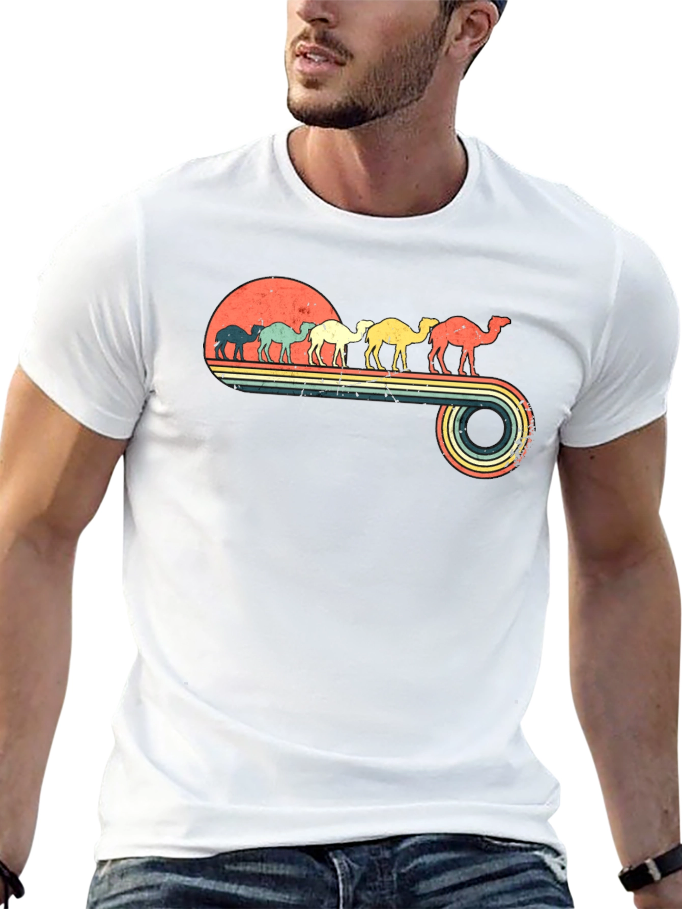 Retro Camel Sunset T-Shirt