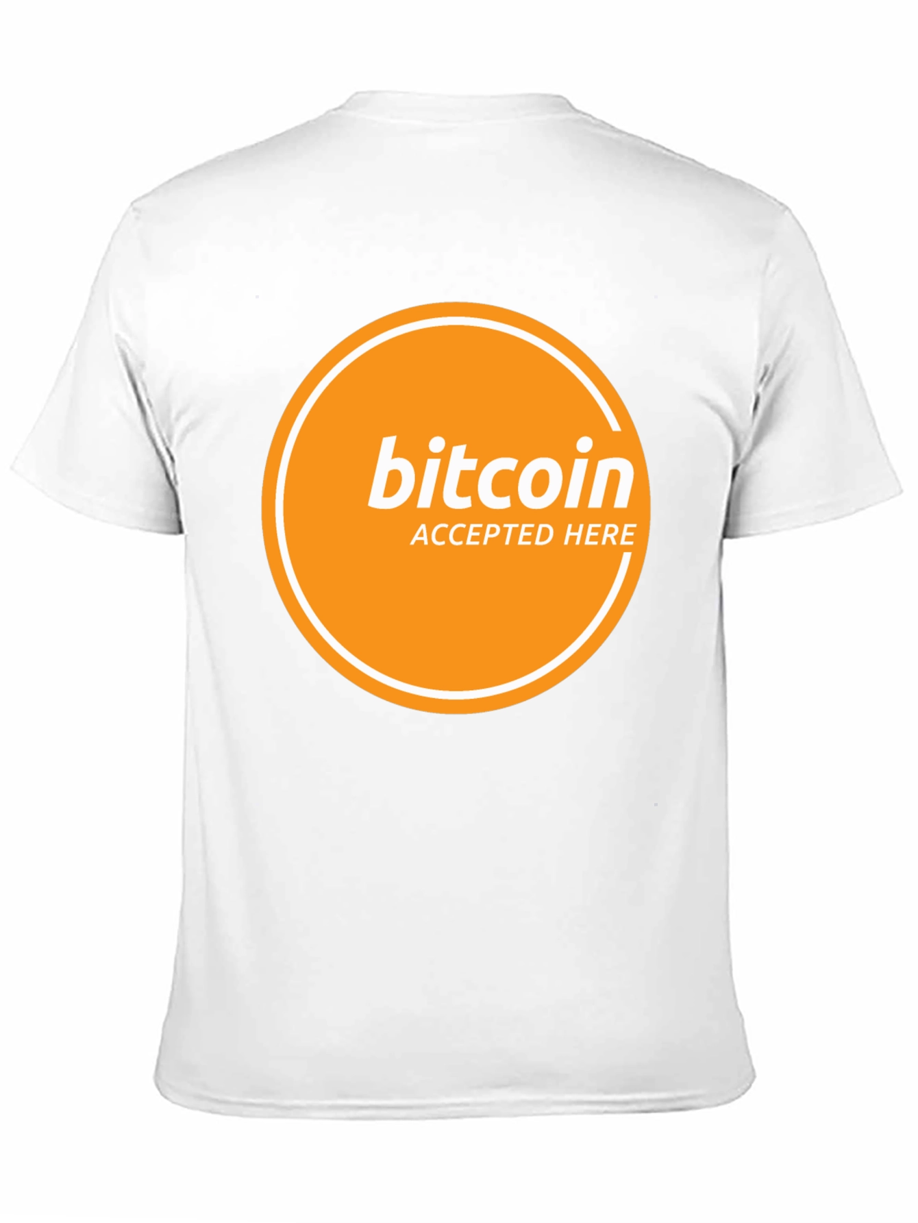 Bitcoin Accepted Here Graphic Black T-Shirt