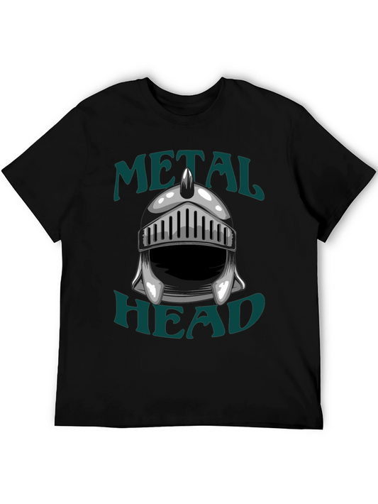 Metal Head Knight Helmet Graphic T-Shirt